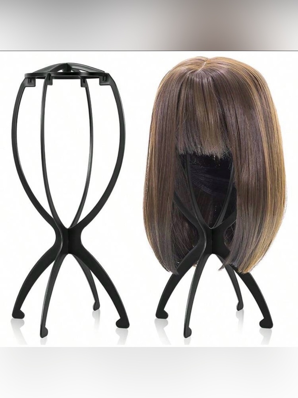 Black Wig or Hat Stand / Display Holder